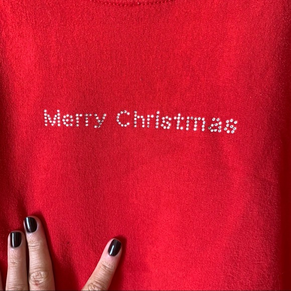 SOLD Merry Christmas crew neck sweatshirt - Picture 4 of 6